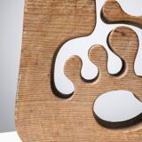 Carved olive wood candelabra, 1970s