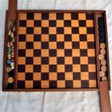 Wood checkered games Parcheesi game of checkers