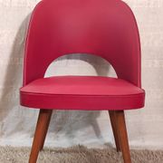 Red Bauhaus armchair by Thonet, 1950s-60s.