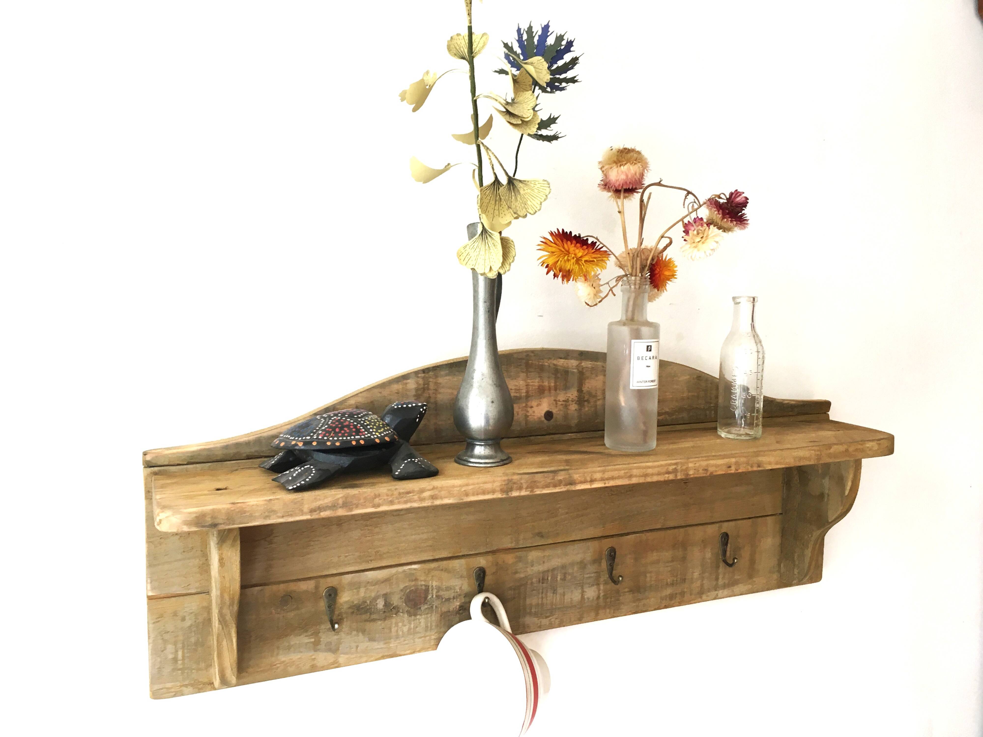 pine wall kitchen shelf