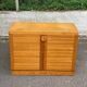 1970s wooden low storage chest.