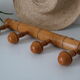 Vintage bamboo style wooden coat rack