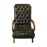 Fauteuil Chesterfield vert