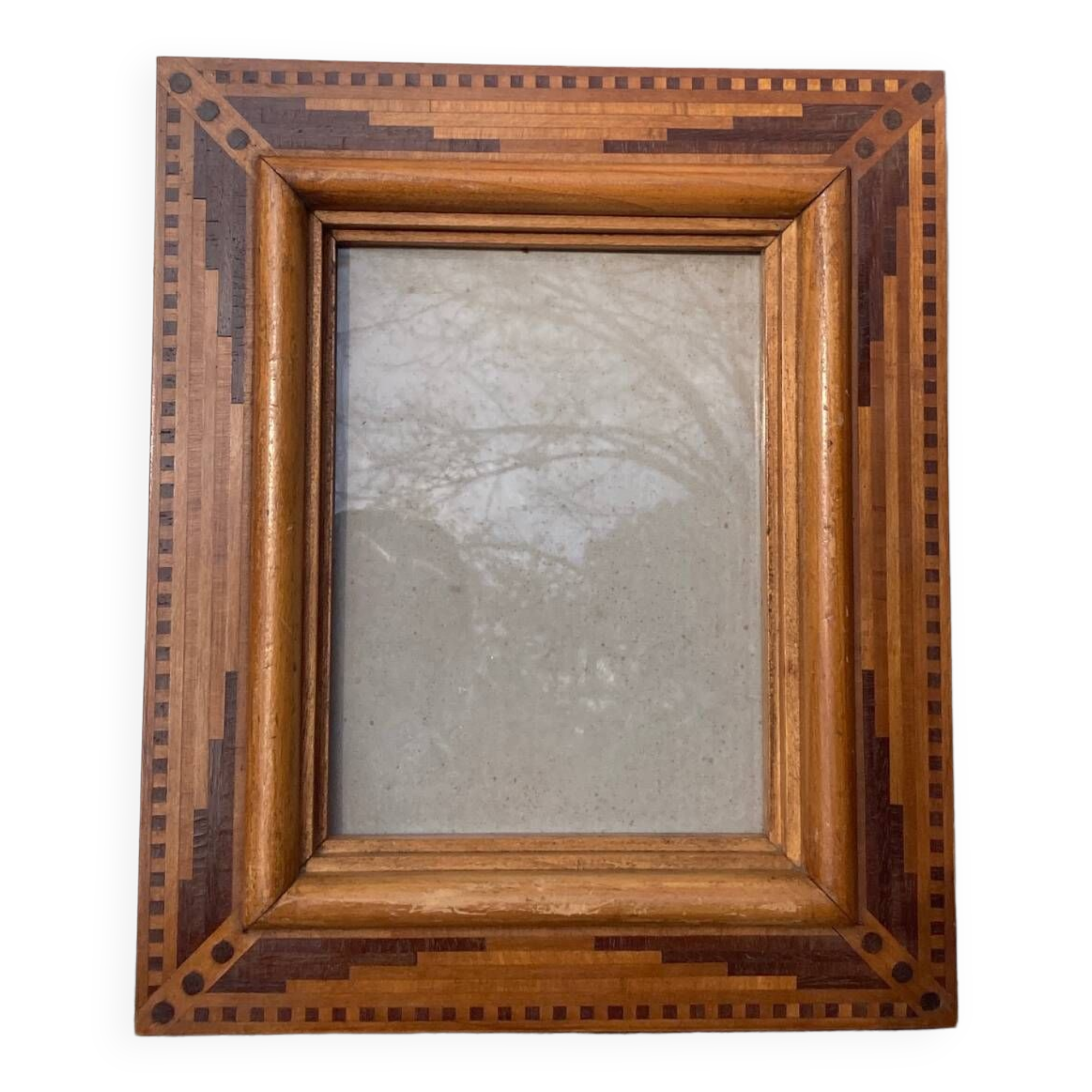 Marquetry wooden frame 30x36
