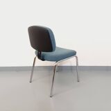Vintage office chair in fabric and chrome from the 70s