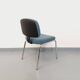 Vintage office chair in fabric and chrome from the 70s