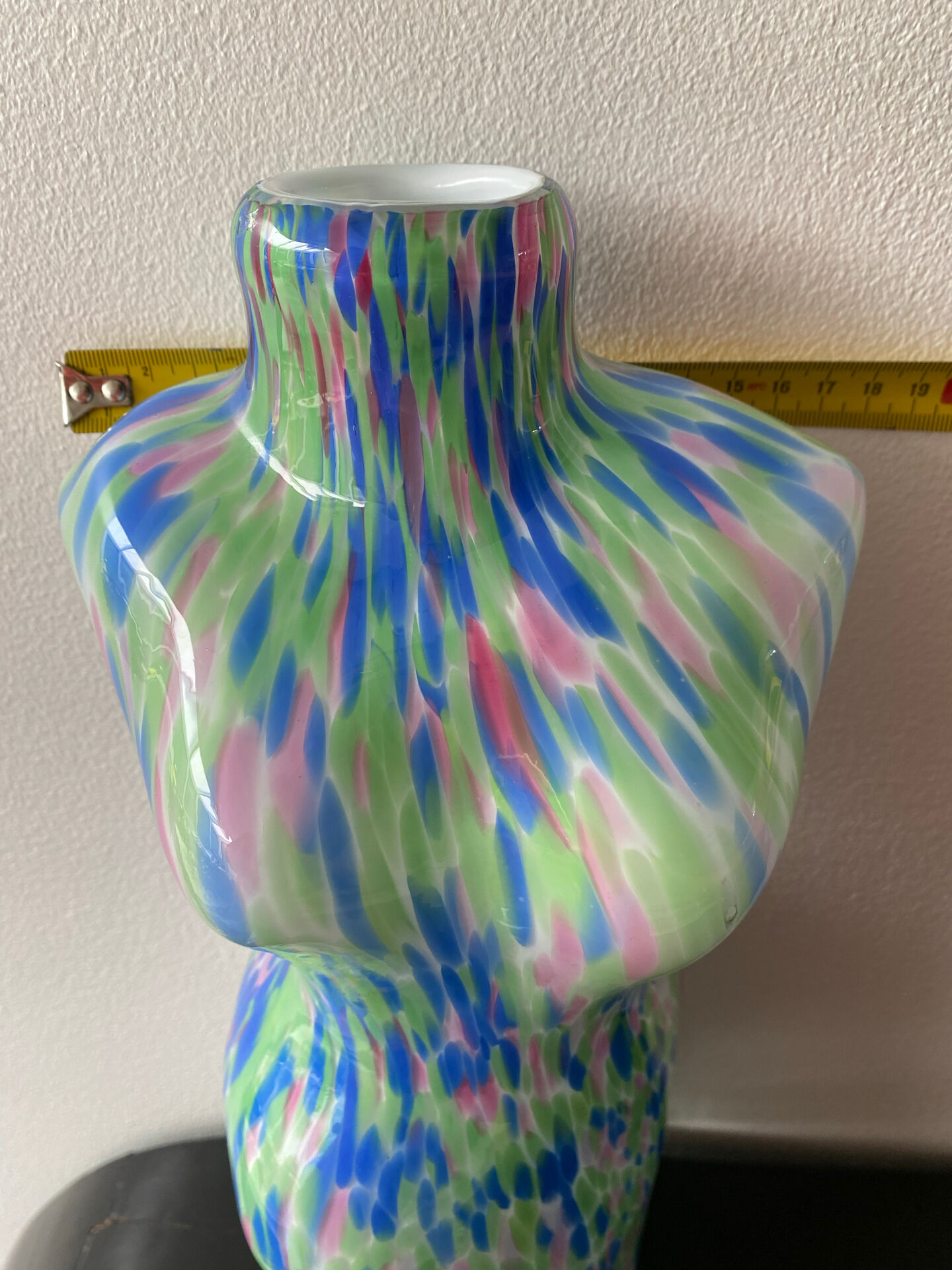 Large Murano Vase Woman Bust Vintage