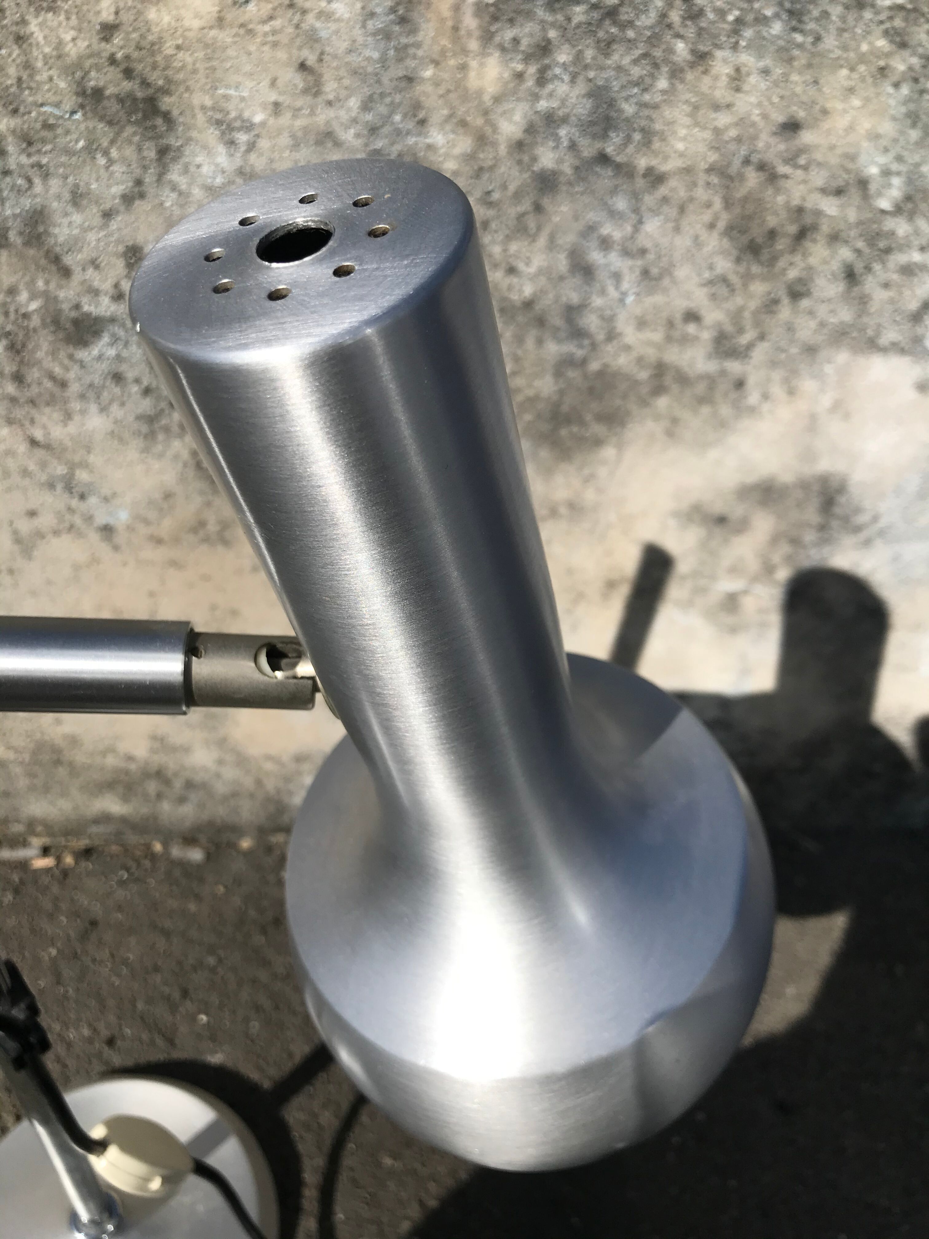 Vintage stainless steel lamp 1970