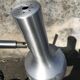 Vintage stainless steel lamp 1970