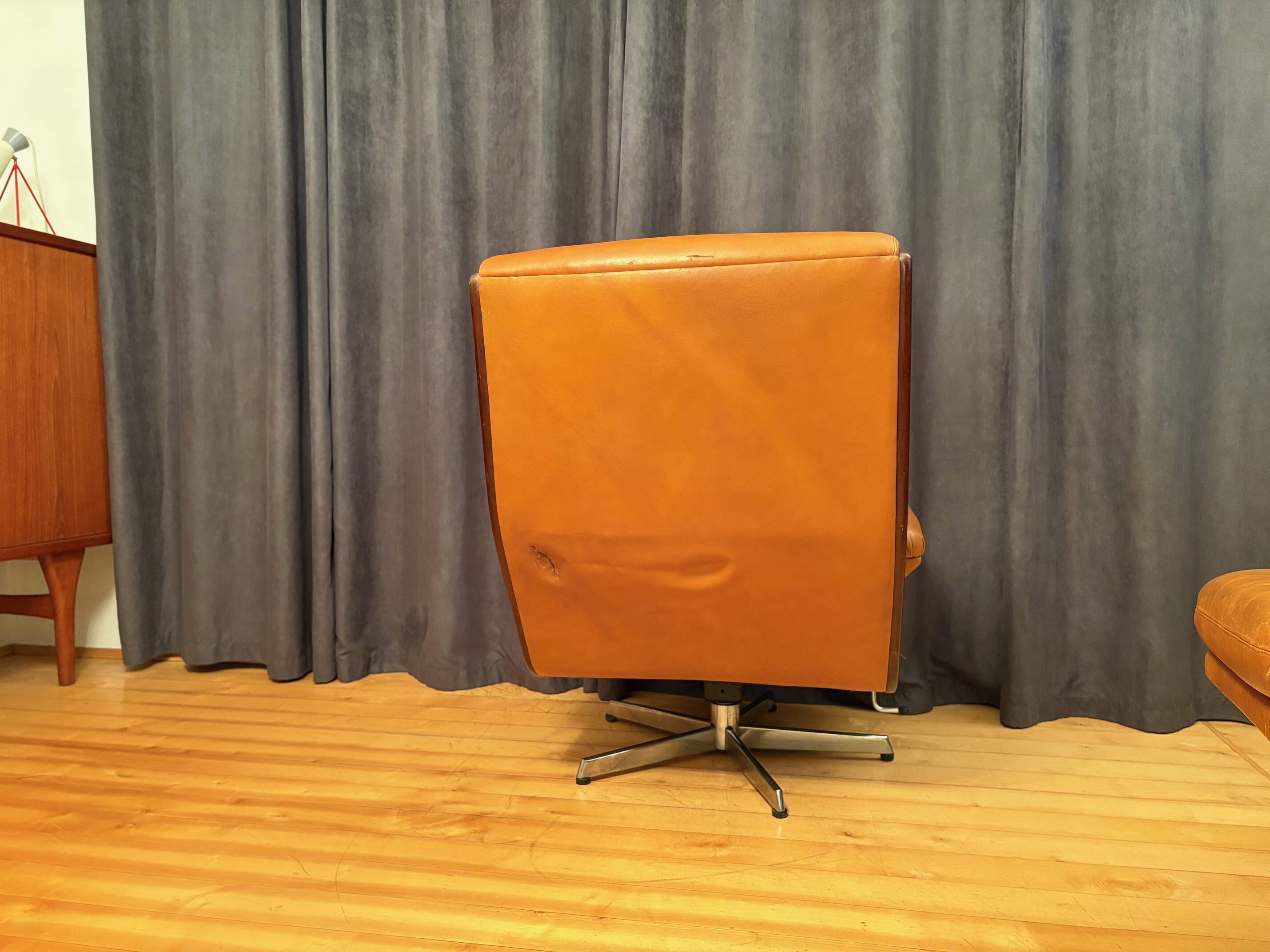 Armchair with footstool, By Ring Mebelfabrikk, Norway, 1960s