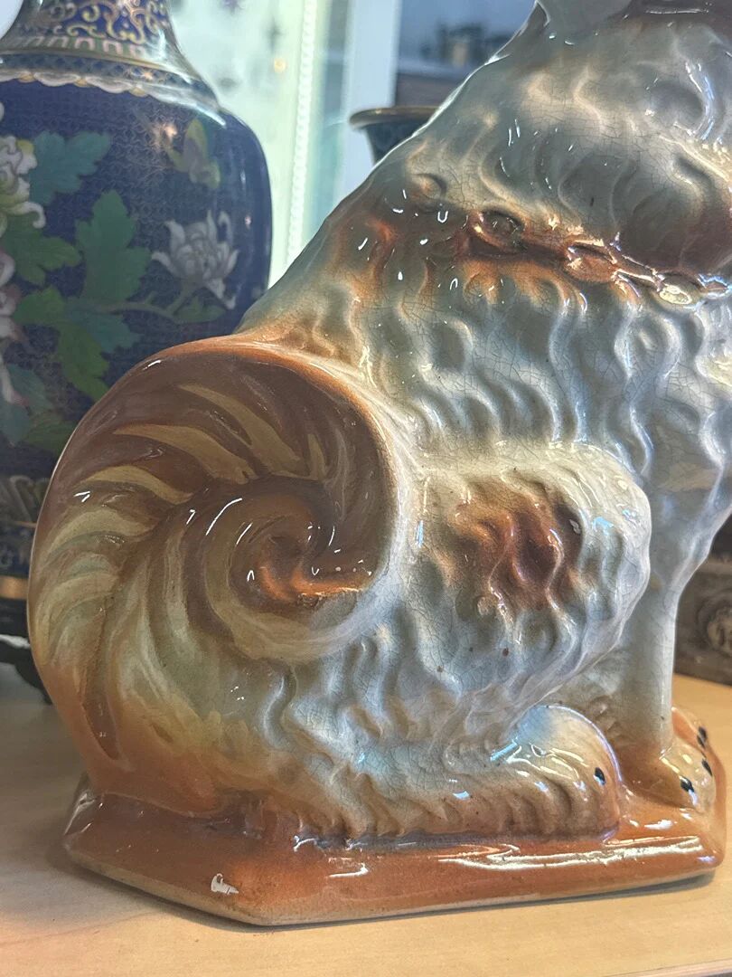 Set of 2 Dog Statues – Staffordshire – Ornament – Vintage Pair