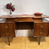 Mid-Century Retro Vintage Teak Floating-Top Desk by GPlan E. Gomme – 1960