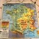 School map of france agriculture & livestock and administrative france 50s-60s