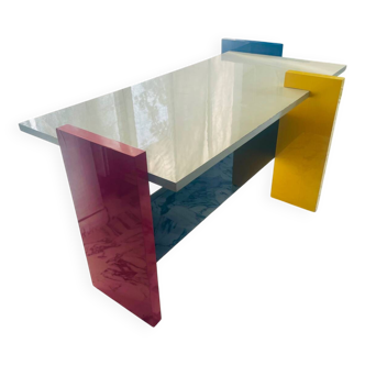 Office "tribute to Mondrian" Danilo Silvestrin, Rosenthal Einrichtung 1980