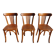 3 Luterma bistro chairs, medium oak finish