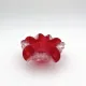 Barovier Toso Murano 1950 Ruby Red Pocket Bowl