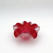Coupe Vide-Poches Barovier Toso Murano 1950 Rouge Rubis