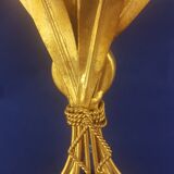Golden metal wheat sheaf sconce