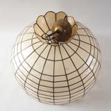 Giant mother-of-pearl mica pendant light