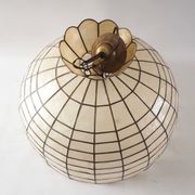 Giant mother-of-pearl mica pendant light