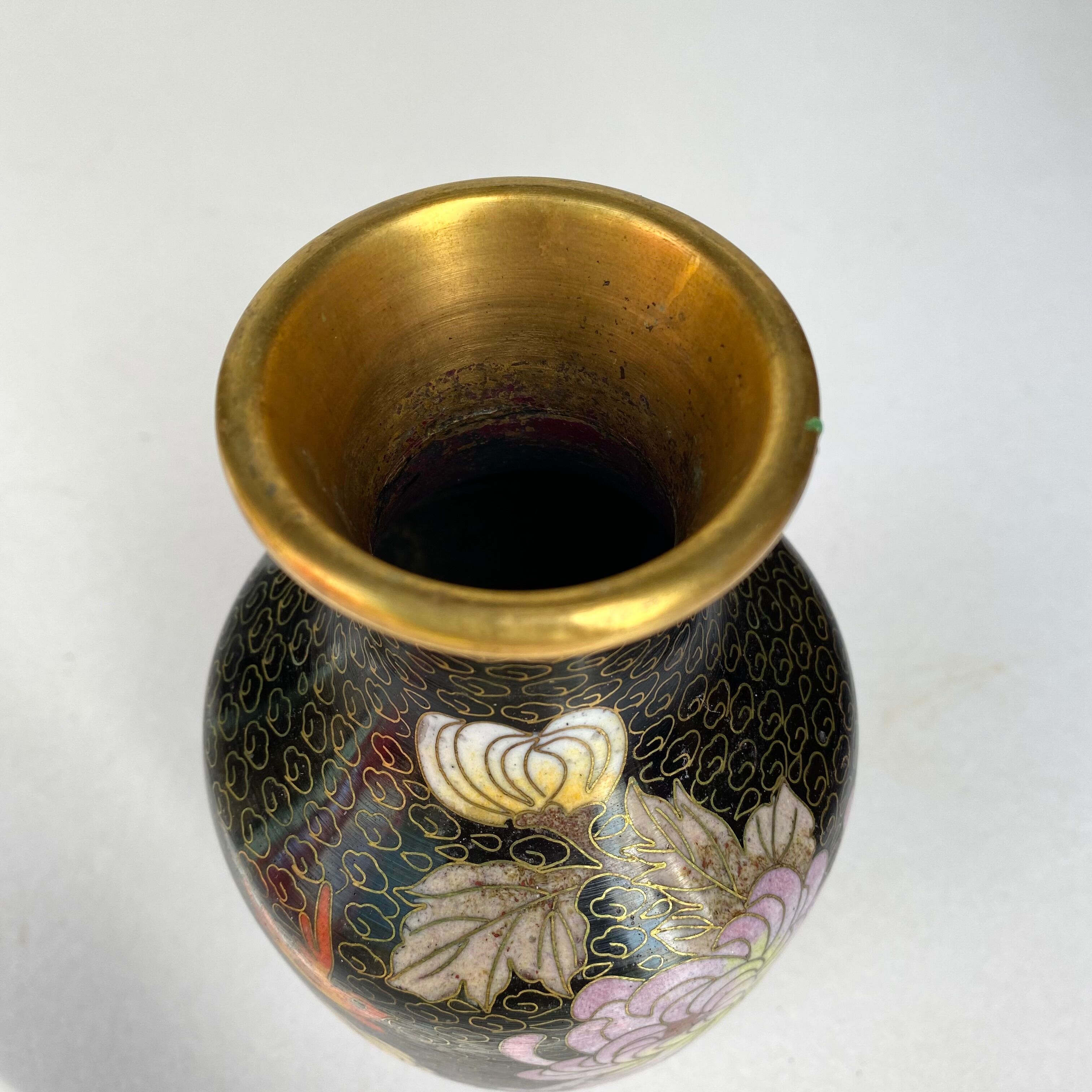 Asian cloisonné vase
