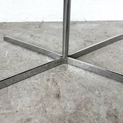 Table d'appoint en acrylique transparent et chrome, années 70