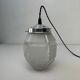 Pair of old vintage hexagonal suspension lights