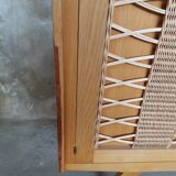 Armoire en rotin vintage