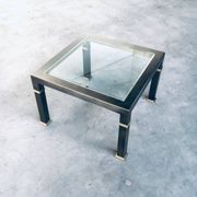 Vintage Postmodern Brushed Metal Coffee Table from Belgo Chrom / Dewulf Selection, 1980s