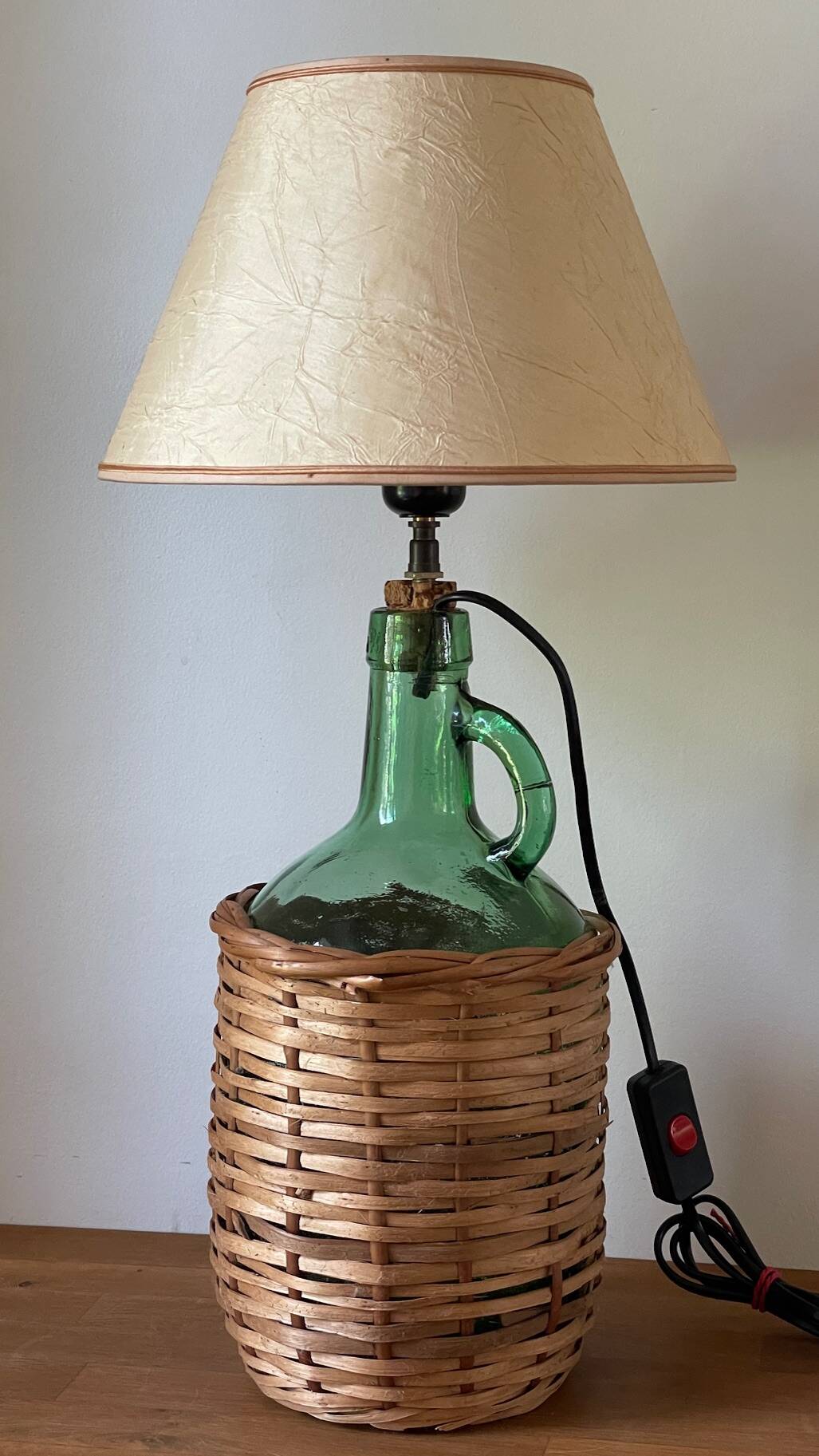 Lampe dame-jeanne vintage