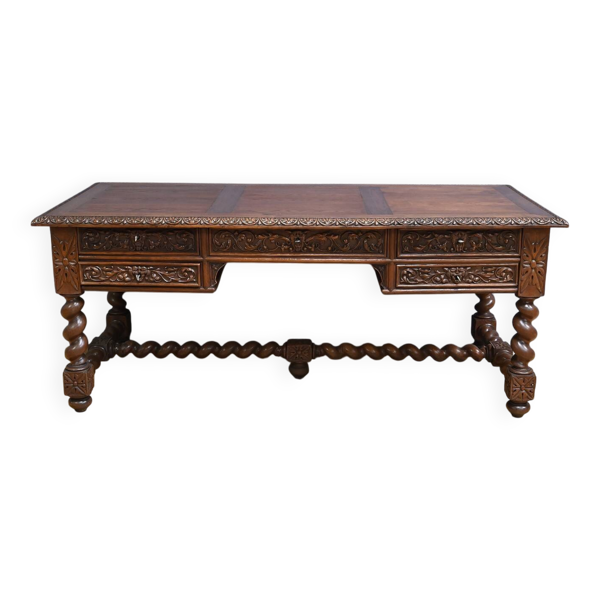 Bureau en Chêne, style Néo-Gothique – Fin XIXe