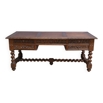 Bureau en Chêne, style Néo-Gothique – Fin XIXe