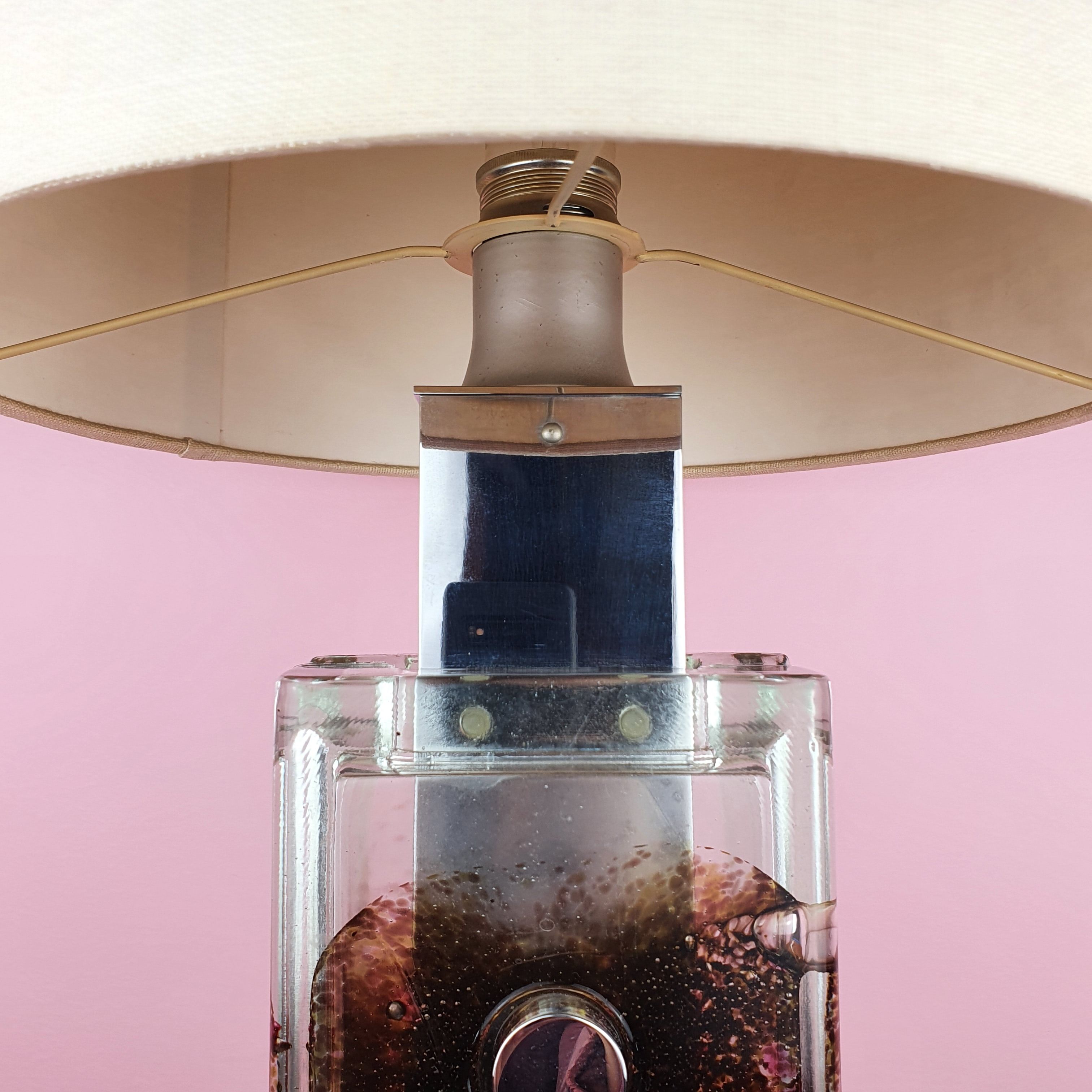 Glass Table Lamp by Helena Tynell for Limburg, 1960s