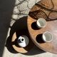 Rattan pendant lamp in the shape of a flower