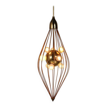 Lampe de plafond des années 1950 dans le style d'Angelo Lelli, Arredoluce.