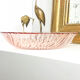 Round dish in pink depression glass "Rosaline" Arcoroc by Luminarc