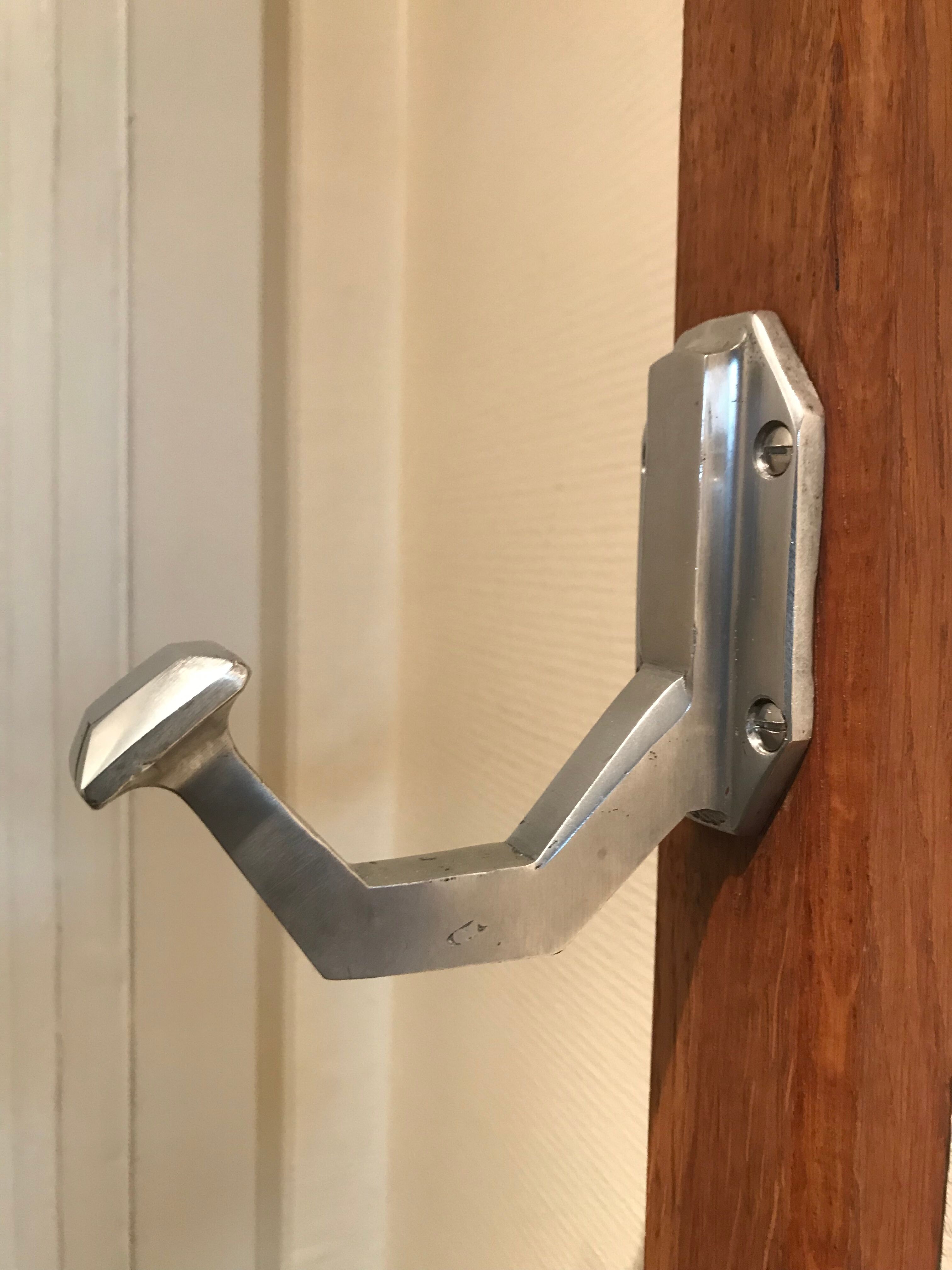 Art deco period solid oak coat rack