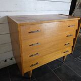 Vintage oak chest of drawers from the 60s