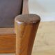 Pair of Dyrlund leather footrest 60s leather