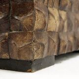 Pair of coconut mosaic shell plant holders