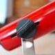 Targetti Sankey red clip-on spotlight, 1970s