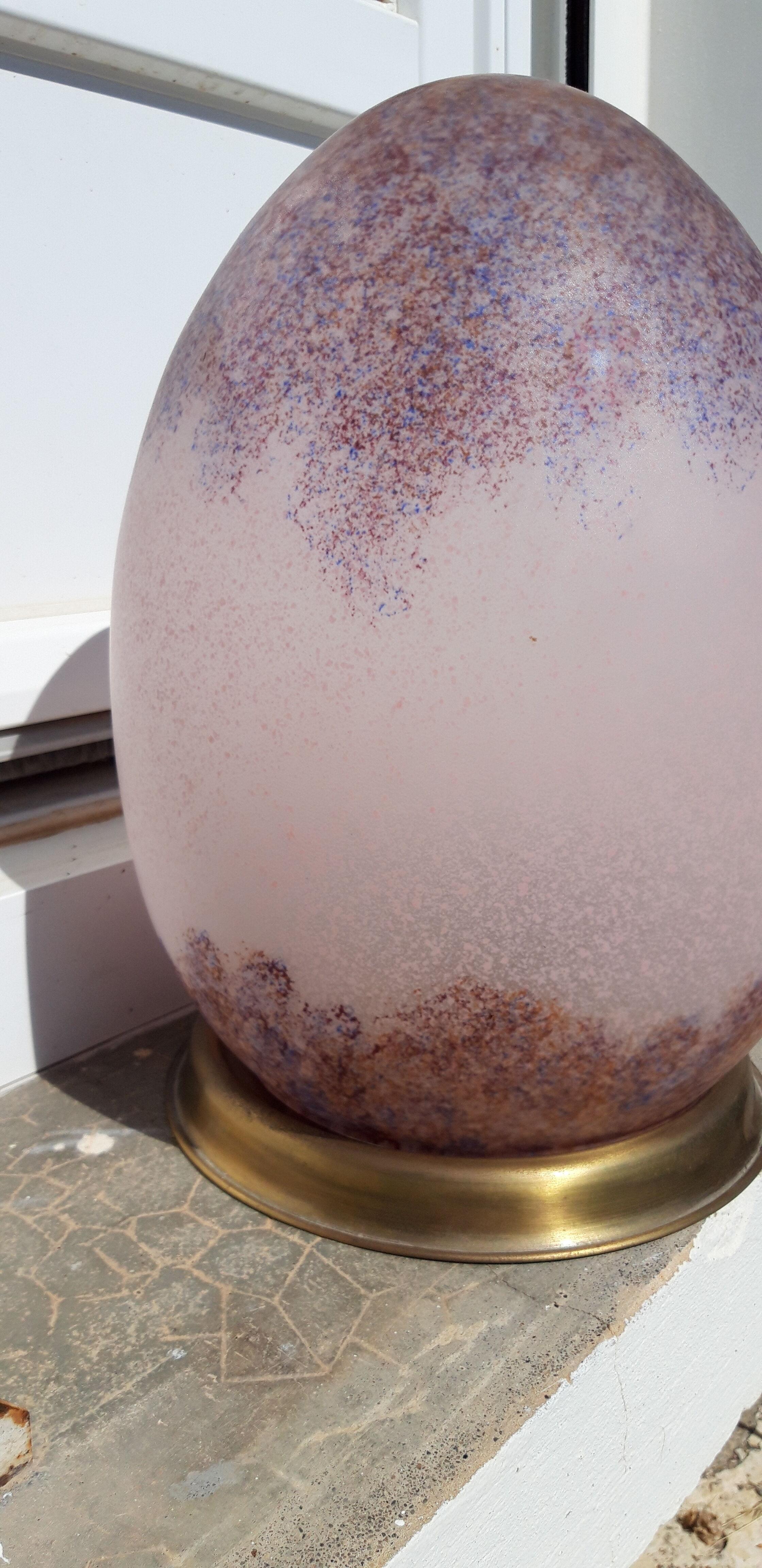 Lampe œuf en opaline