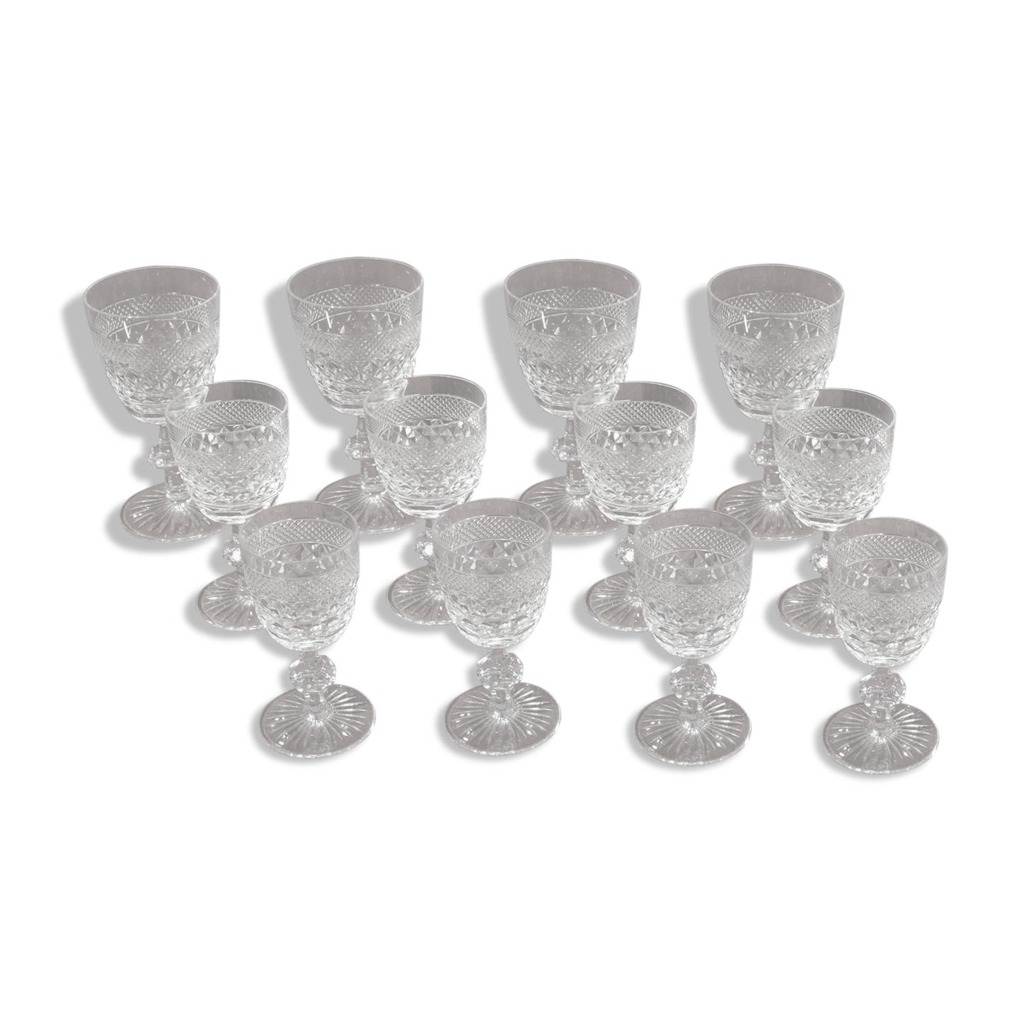 12 crystal crystal glasses stamp Cristal France ref A205/1