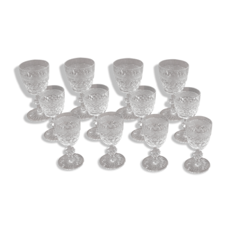 12 crystal crystal glasses stamp Cristal France ref A205/1