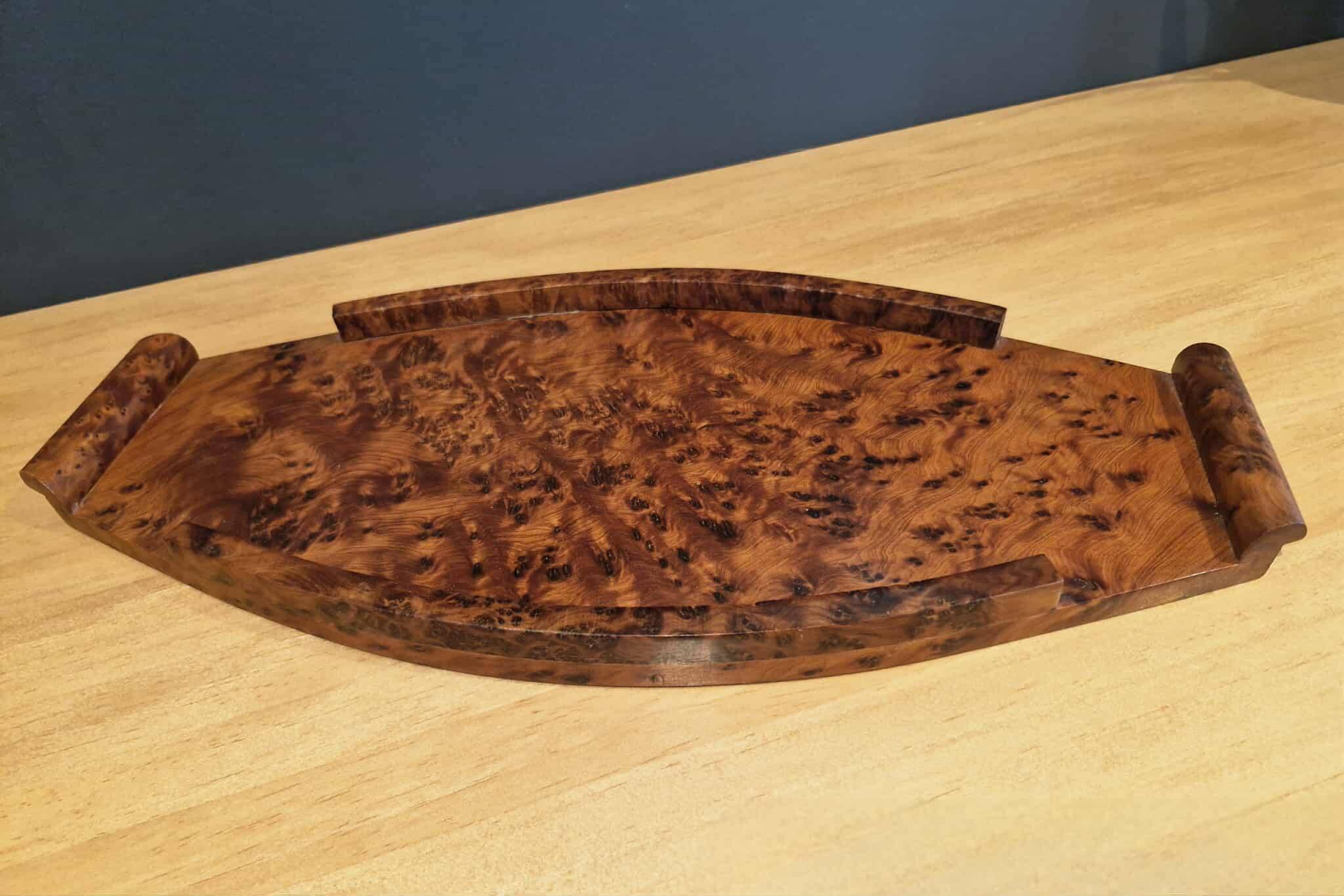 Office organiser / Wooden thuya catchall