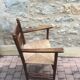 Fauteuil paillé rustique