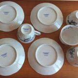 Set of 4 cups and 4 saucers limoges porcelain bernardaud