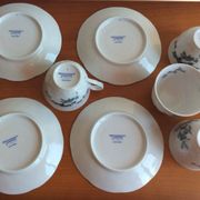 Set of 4 cups and 4 saucers limoges porcelain bernardaud