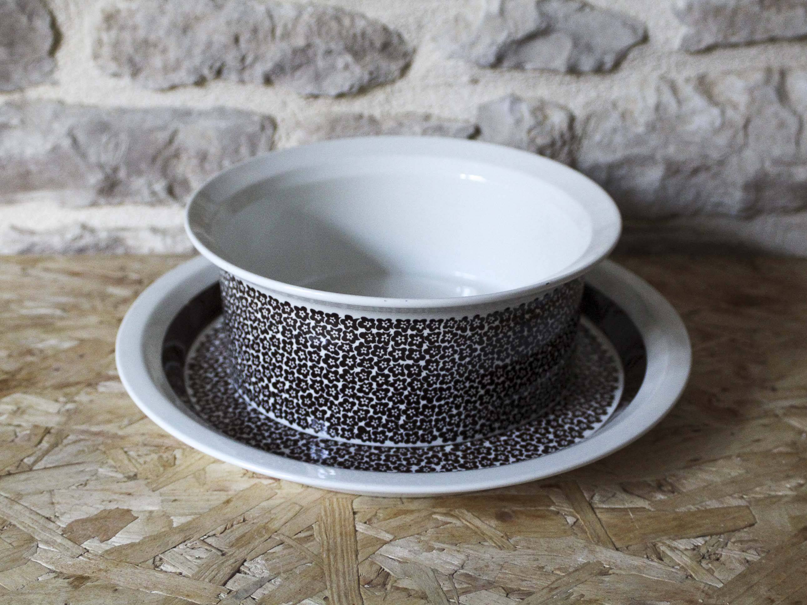 Plat et saladier Arabia Finland - Collection Faenza
