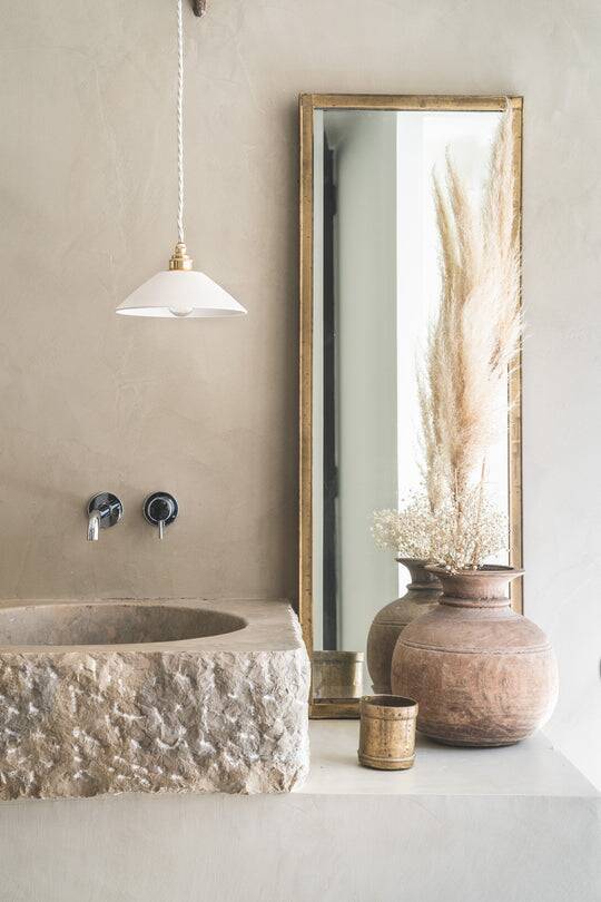Lisette pendant light in white terracotta